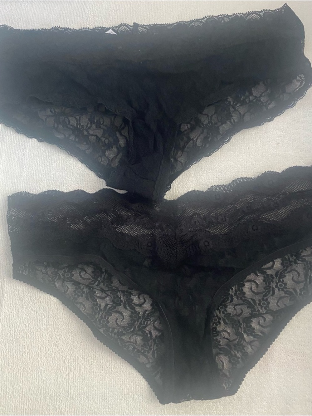 2 Gilligan & O’Malley Black Lace Bikini Panties - size L - Picture 6 of 6